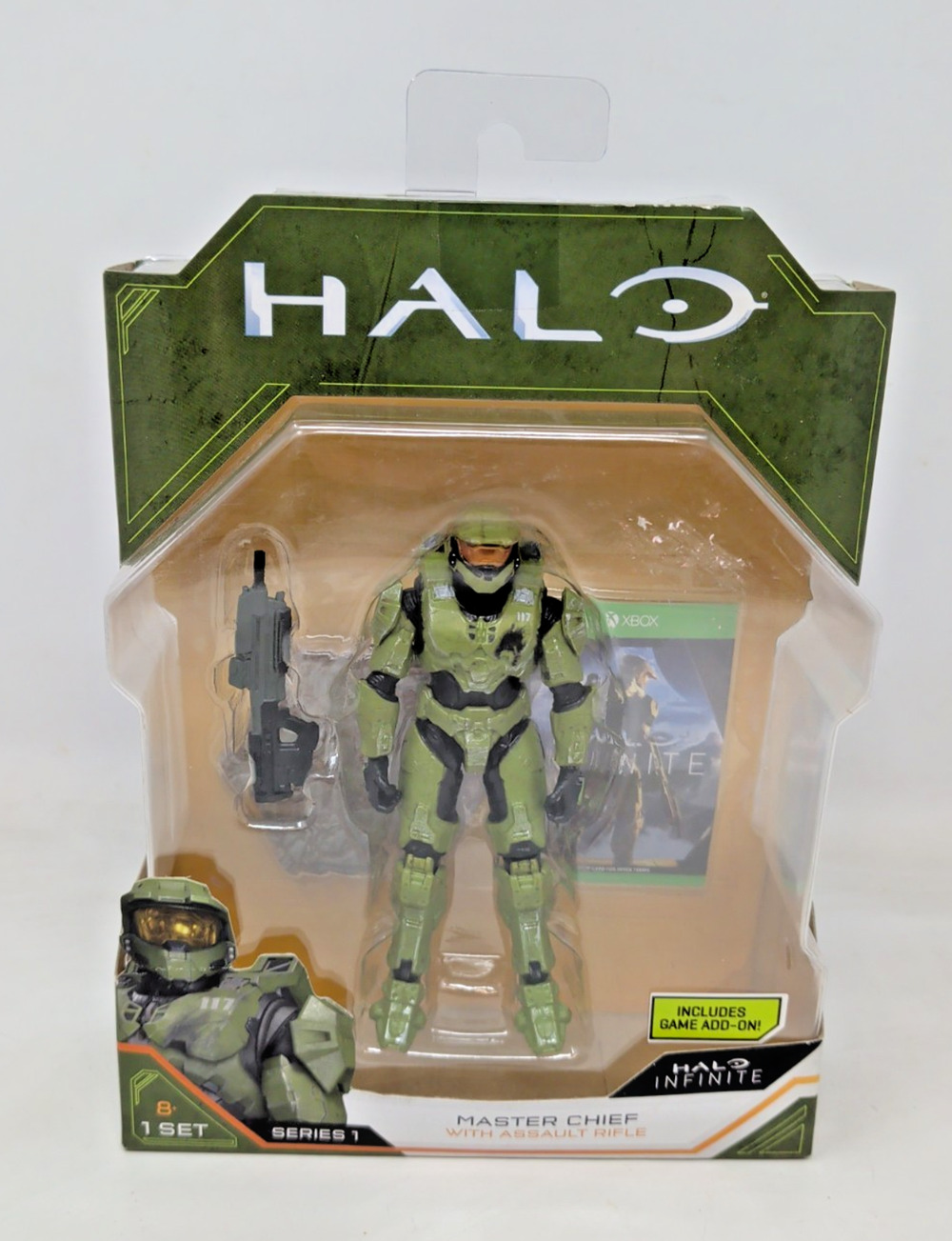 Jazwares Halo Infinite Series 1 MASTER CHIEF 4" Action Figure with Game Add On